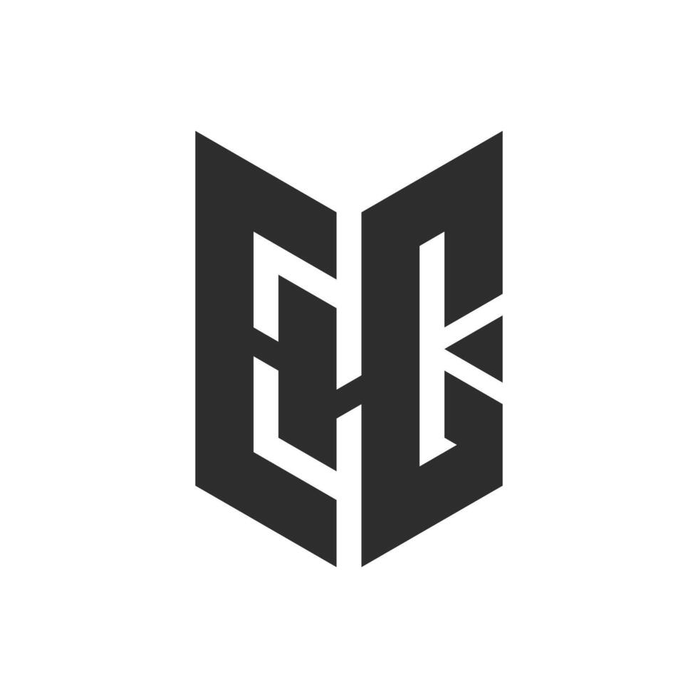 EHC letter logo, EHC or E C letter alphabet logo vector