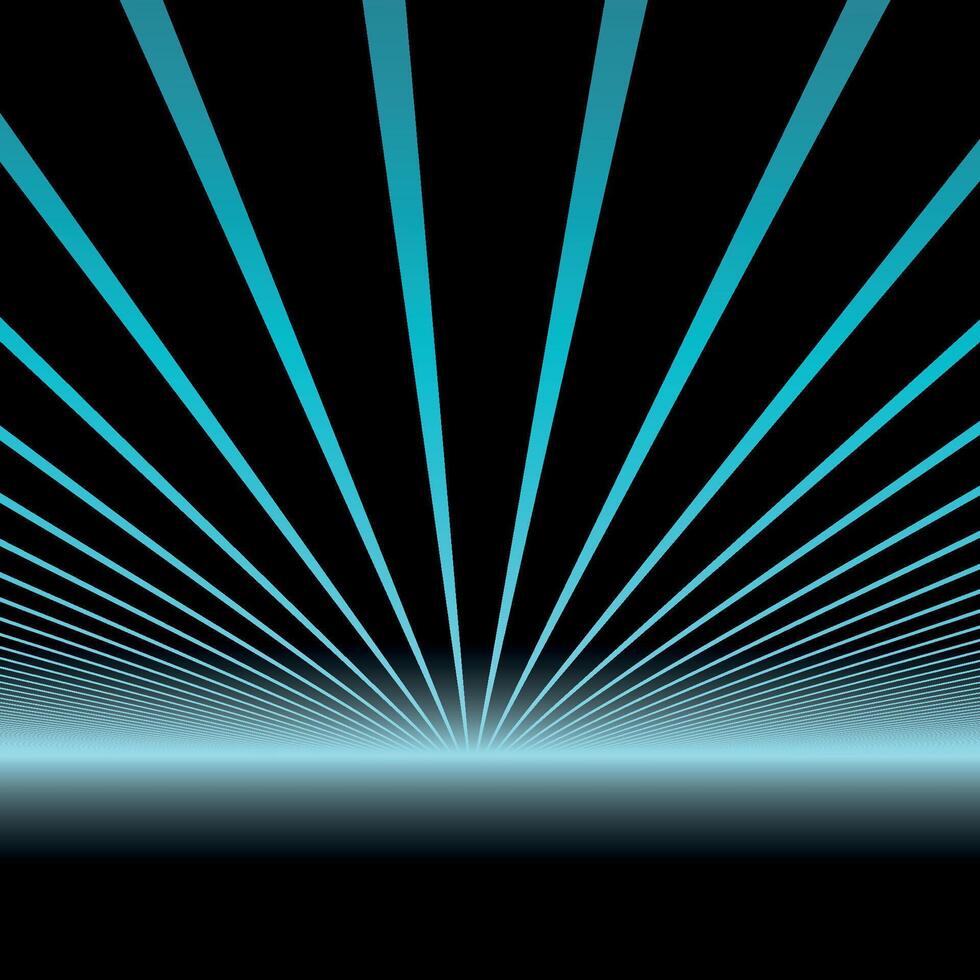 abstract futuristic background with vision perspective. Retro design - fashion 80-90s. Color striped neon infinity surface with glowing effect vector