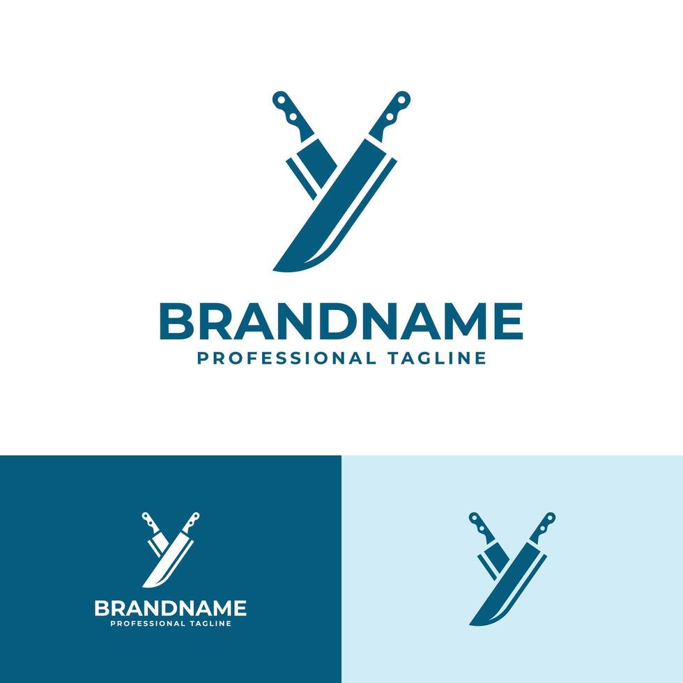 Letter Y Knife Logo, for Butcher Shops or Restaurant Branding vector