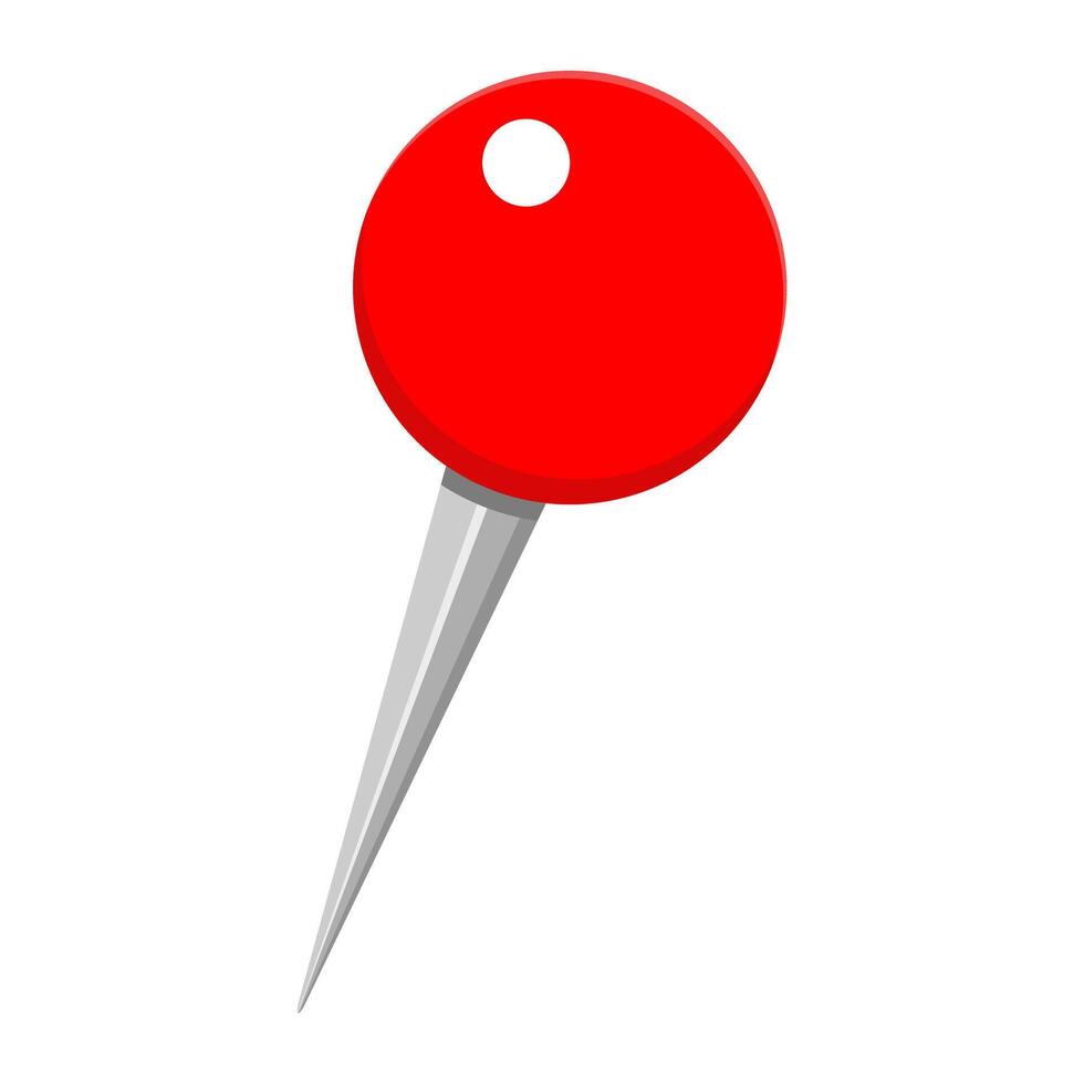 Tilted pushpin icon symbol vector