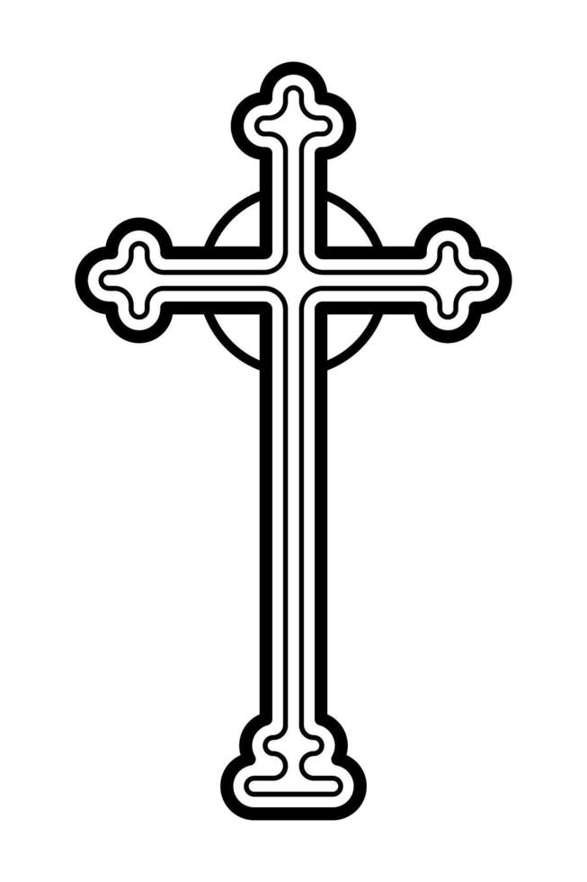 Gothic Christian cross icon symbol vector