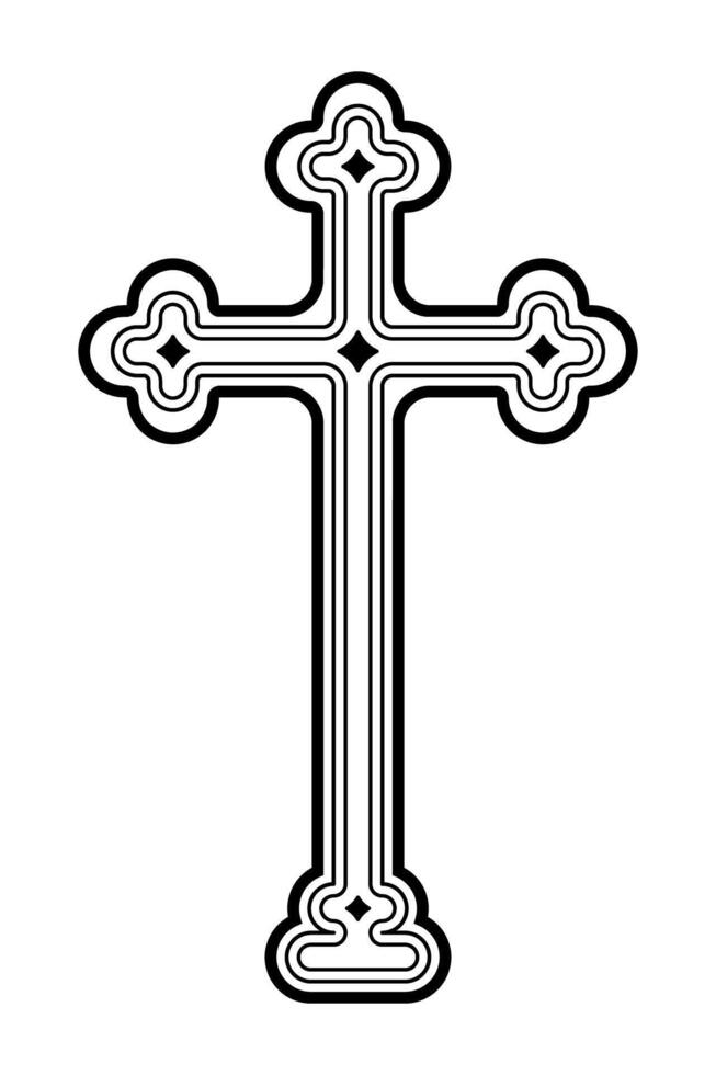 Gothic Christian cross icon symbol vector