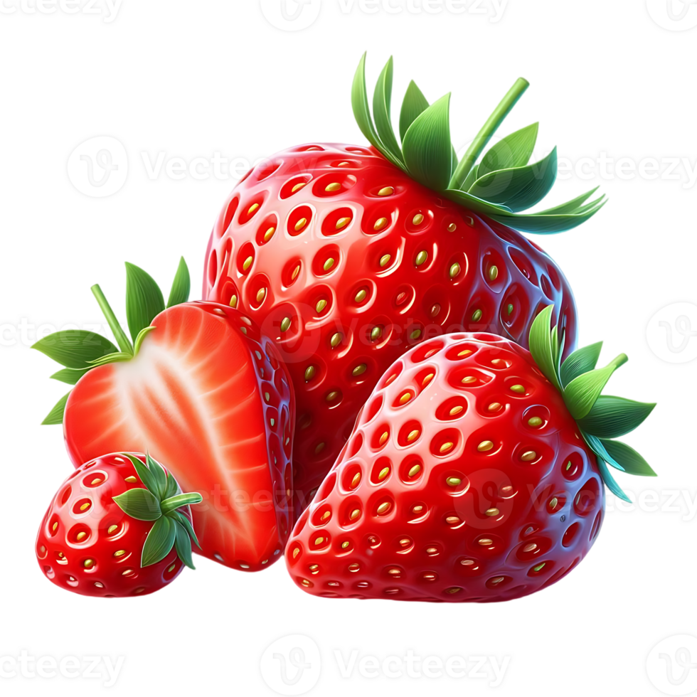 Real Strawberries Transparent Images, High-Quality Download png
