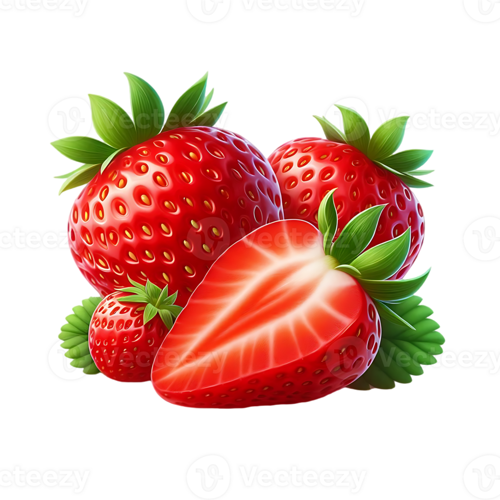 Real Strawberries Transparent Images, High-Quality Download png