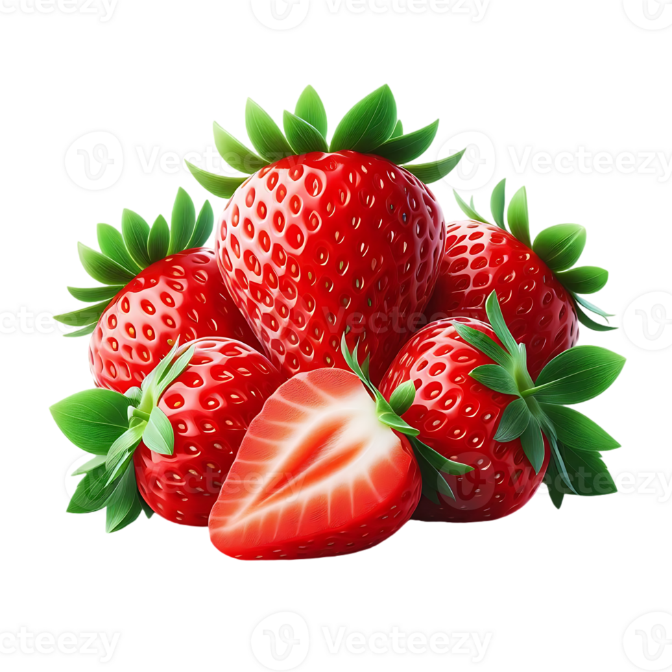 Real Strawberries Transparent Images, High-Quality Download png
