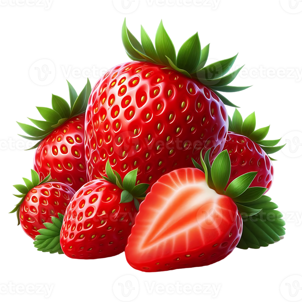 Real Strawberries Transparent Images, High-Quality Download png