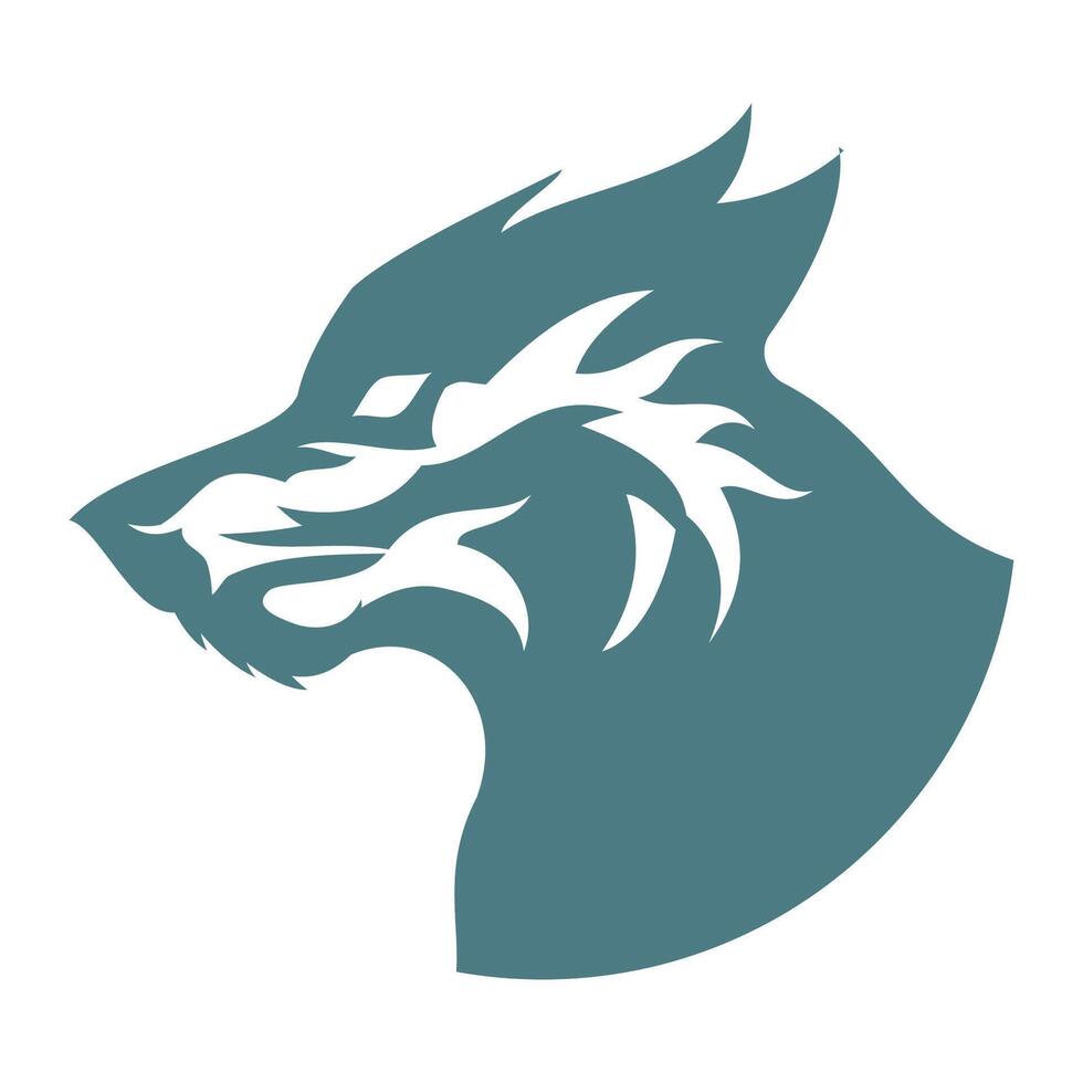 Wolf illustration design vector