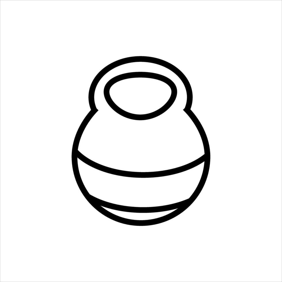 Simple yoga ball with Minimalist and modern design vector