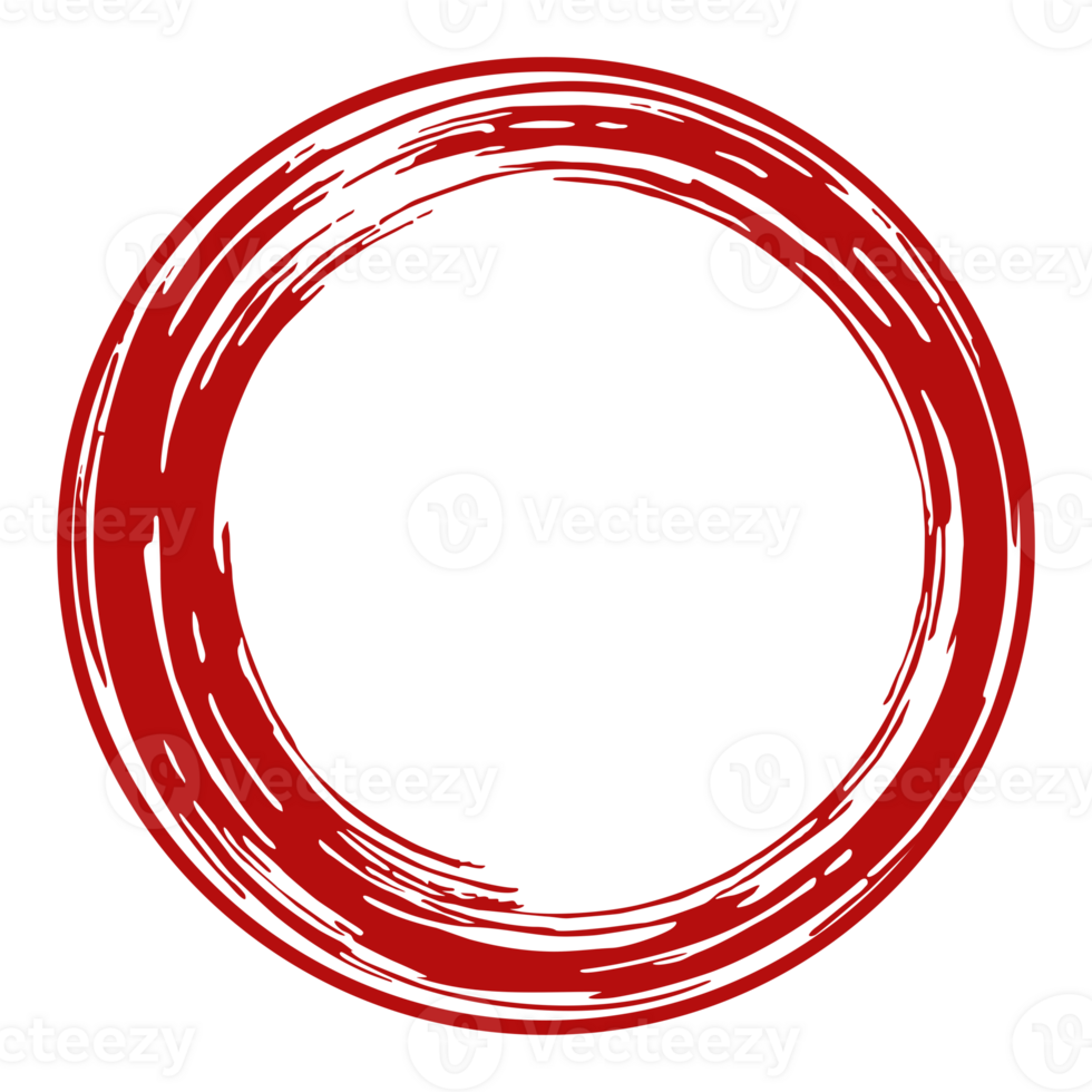 Zen Circle Icon Symbol in Red Color. Aesthetic Circle Shape for Logo, Art Frame, Art Illustration, Website or Graphic Design Element png