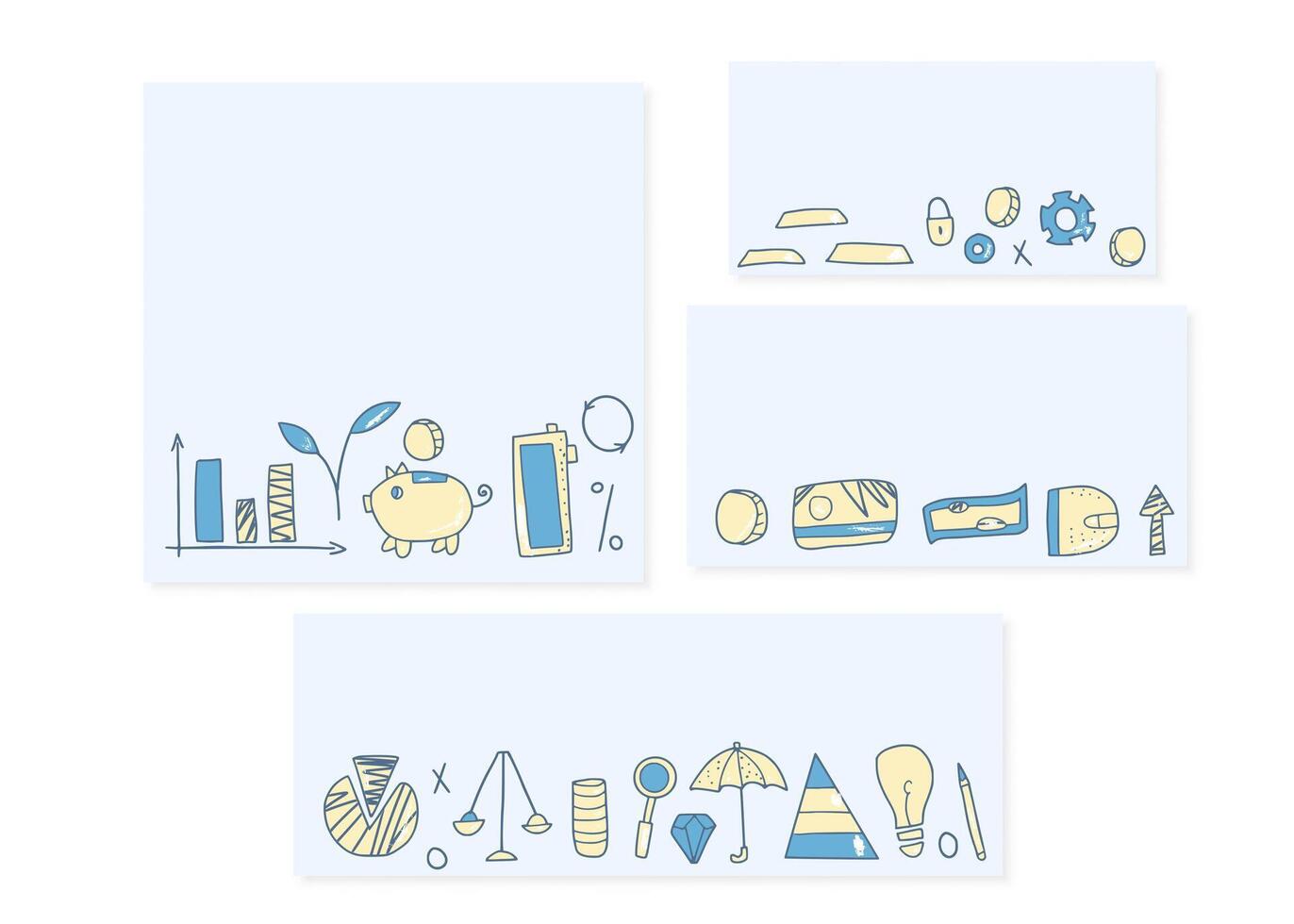 Set of finance elements. signs isolated. vector