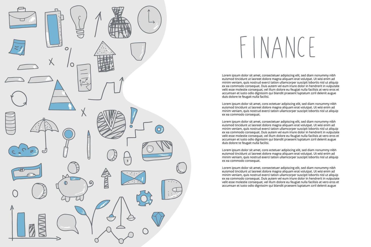 Set of finance elements. signs isolated. vector