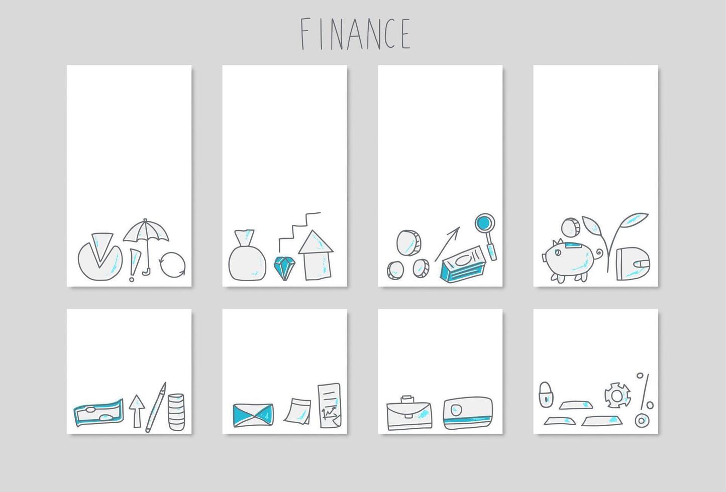 Set of finance elements. signs isolated. vector