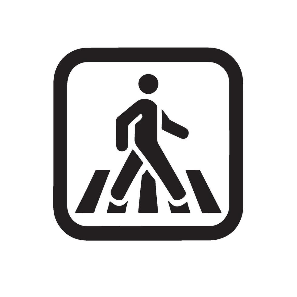 Silhouette of a Pedestrian Walking vector