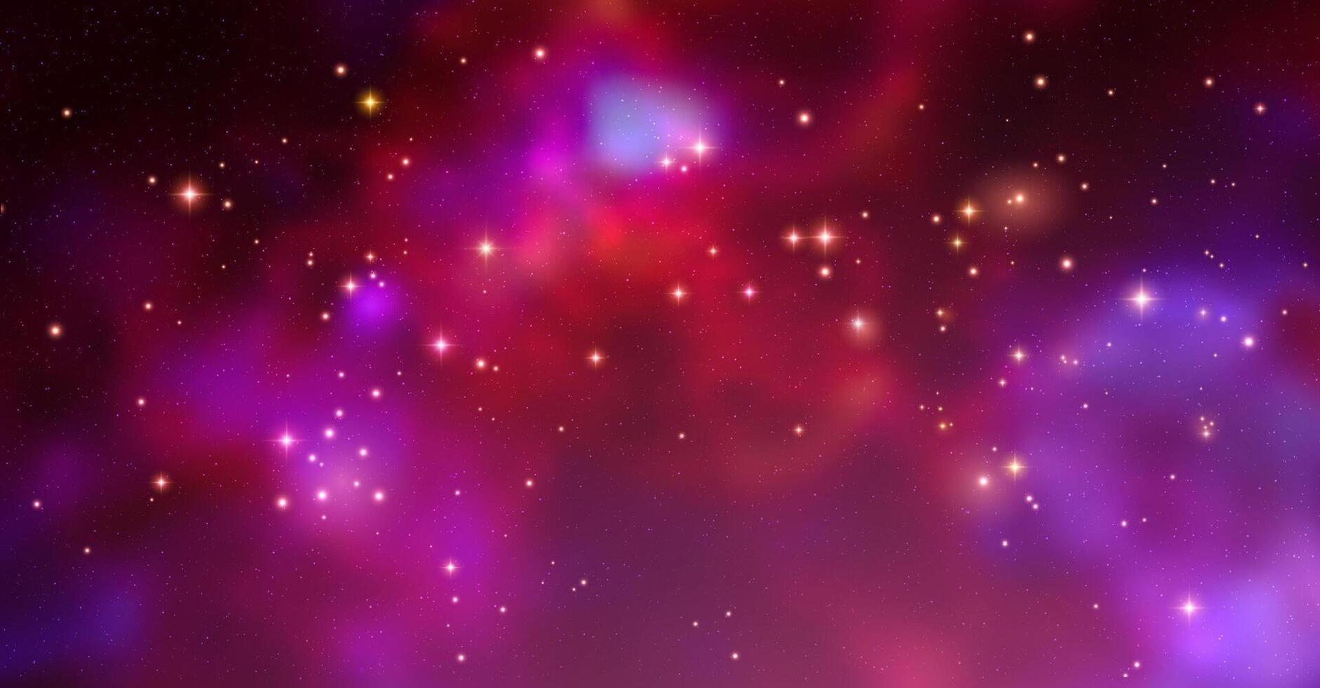 Space background with realistic nebula and shining stars. Magic colorful galaxy with stardust vector