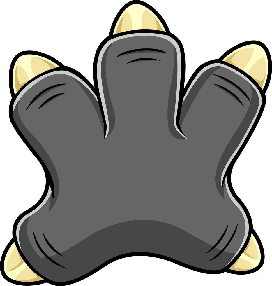 Triceratops Dinosaur Paw With Claws Print Logo Design vector