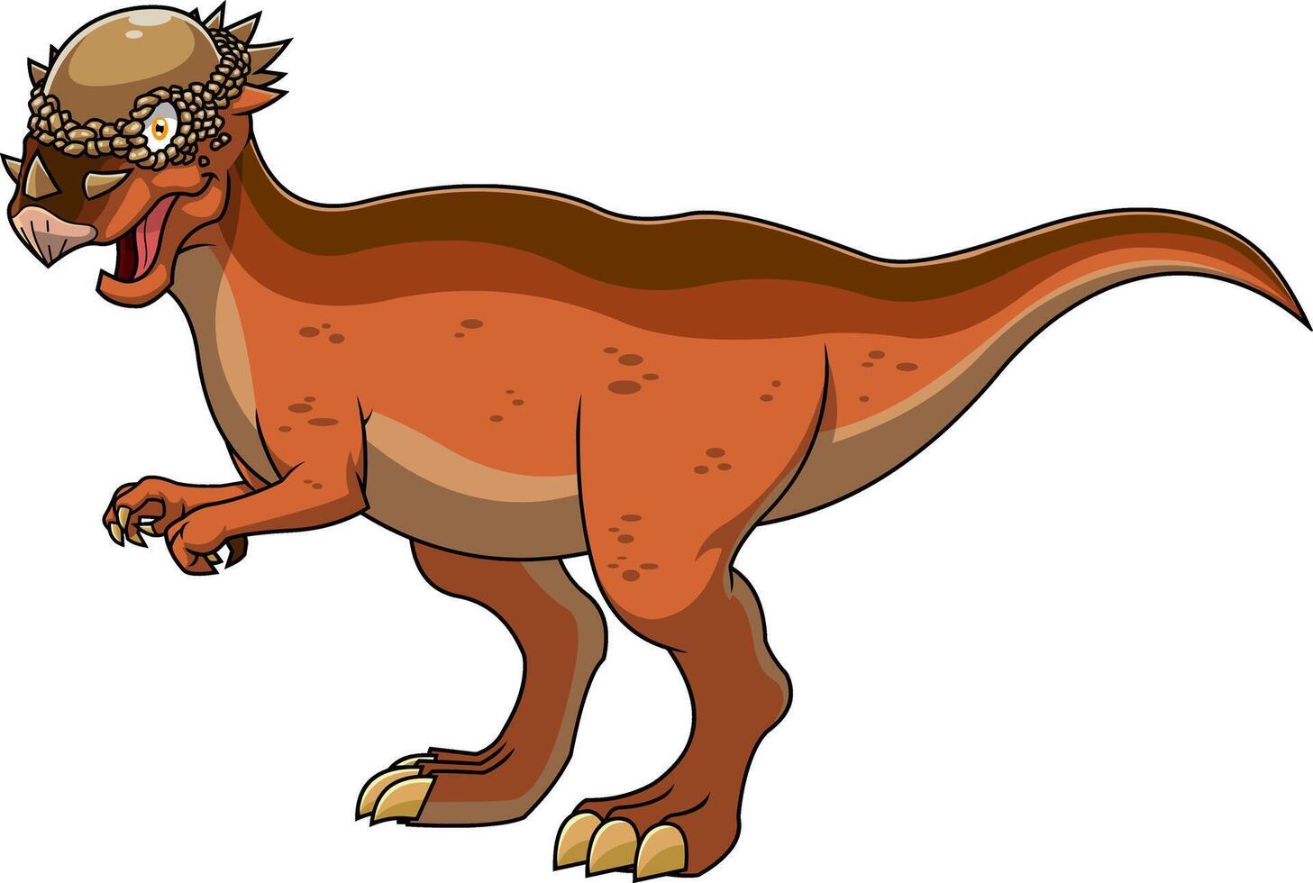 Pachycephalosaurus Dinosaur Cartoon Character vector