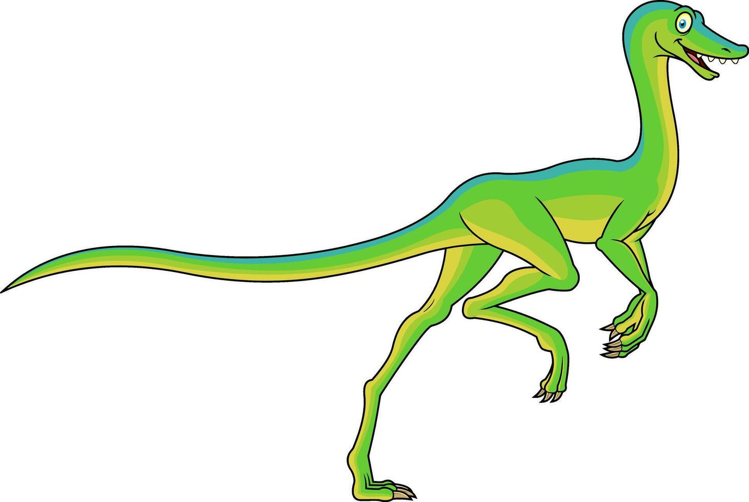 Coelophysis Dinosaur Cartoon Character vector