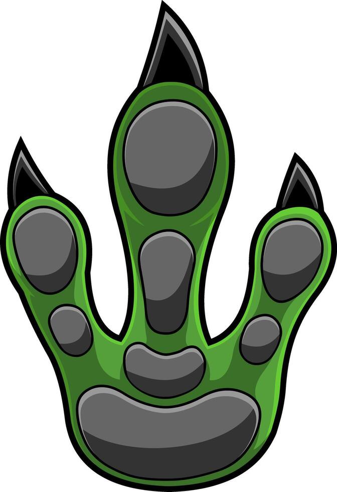 Bottom Tyrannosaurus Rex Dinosaur Paw With Claws Print Logo Design vector