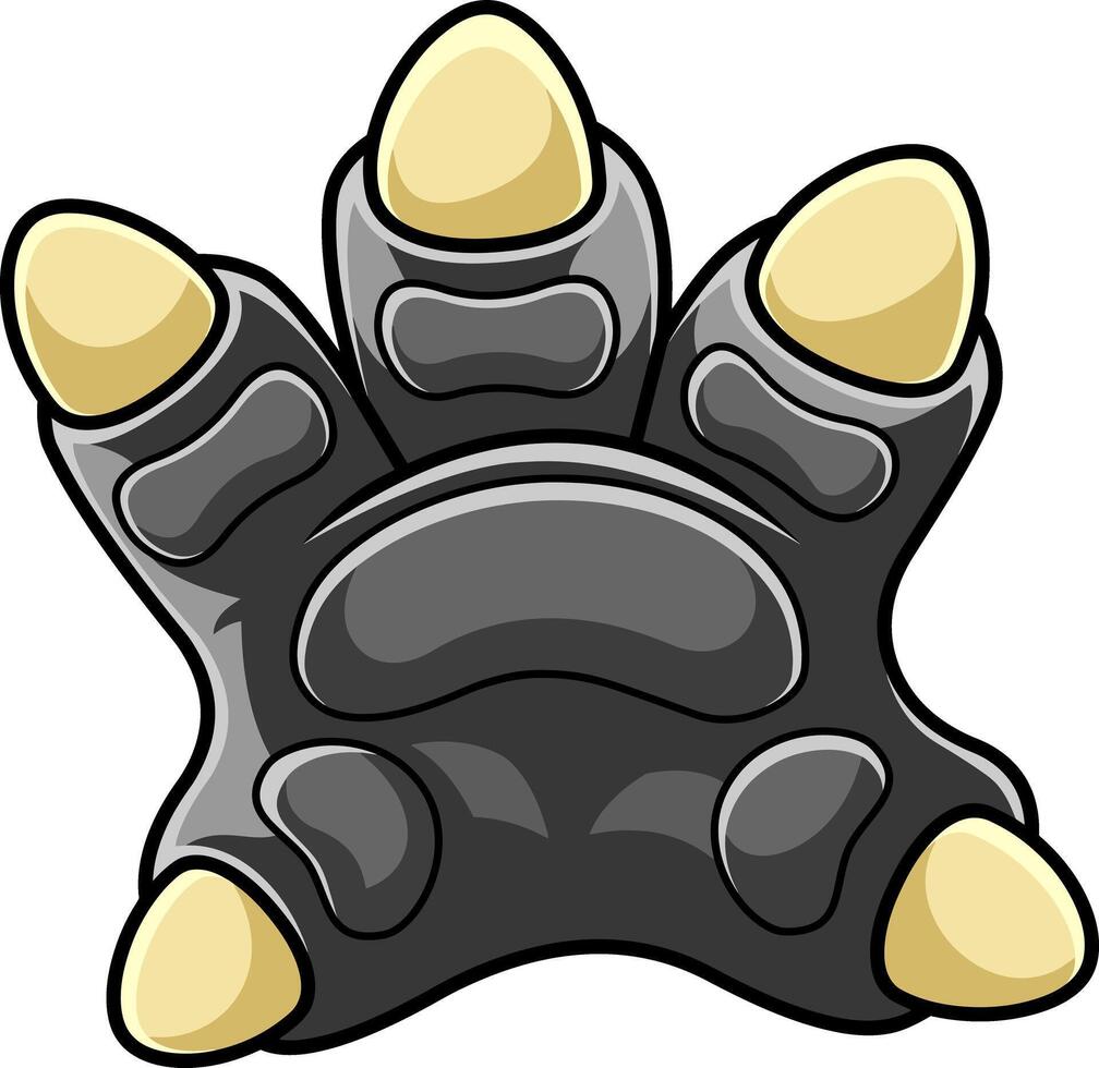 Bottom Triceratops Dinosaur Paw With Claws Foot Print Logo Design vector