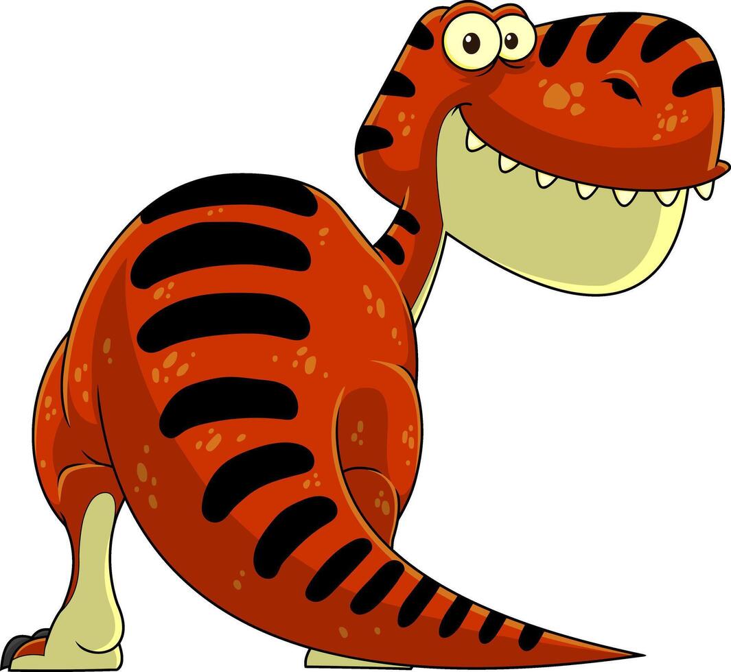 Tyrannosaurus Rex Dinosaur Cartoon Character vector