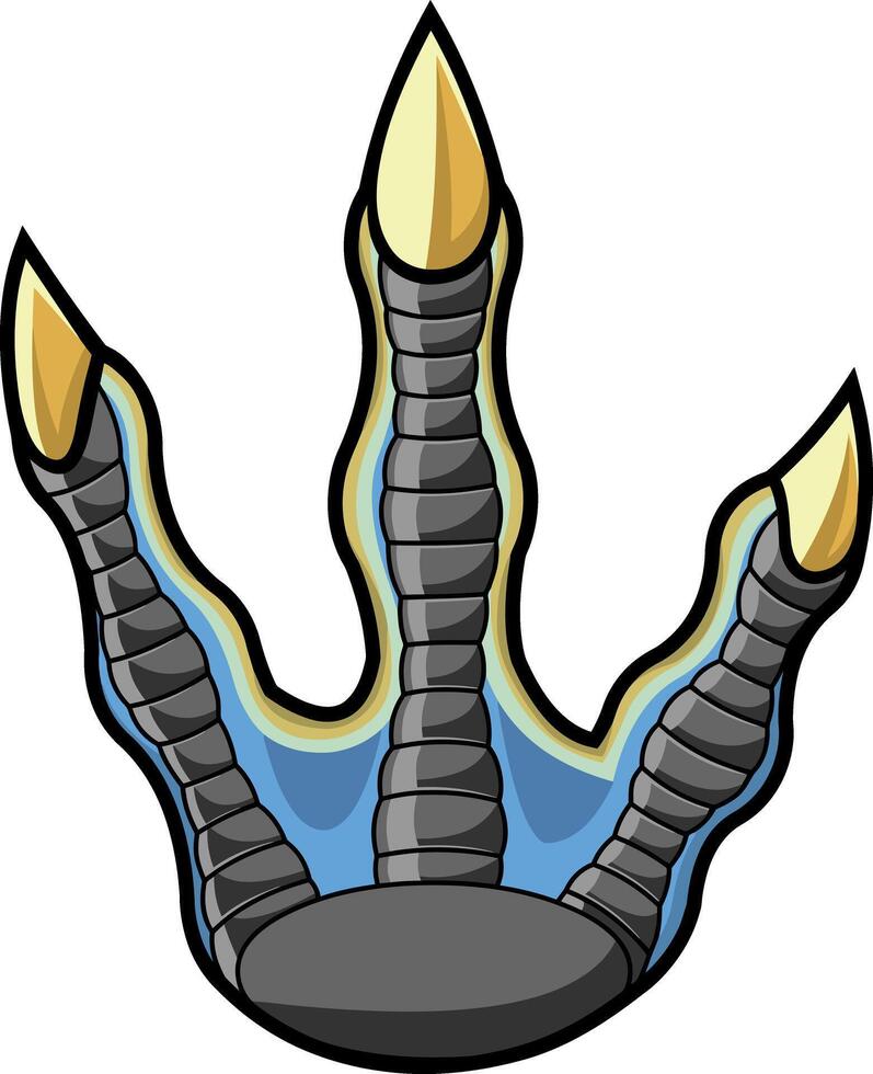 Allosaurus Dinosaur Paw With Claws Print Logo Design vector