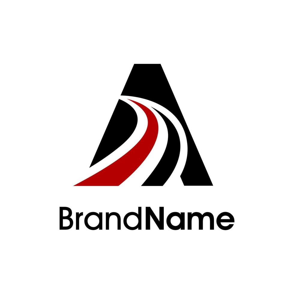 Simple Initial A Road Logo vector