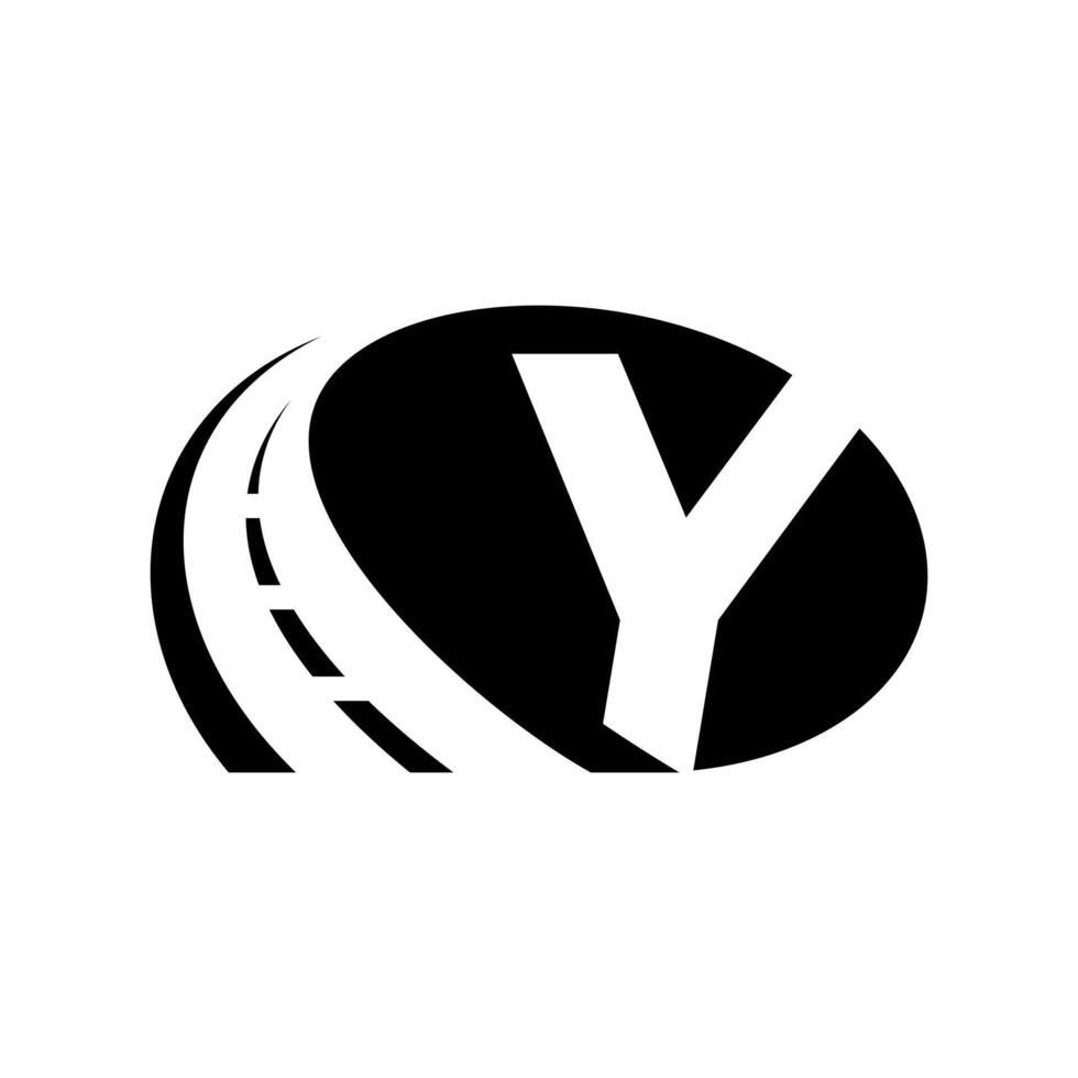 Modern Initial Y Road Logo vector