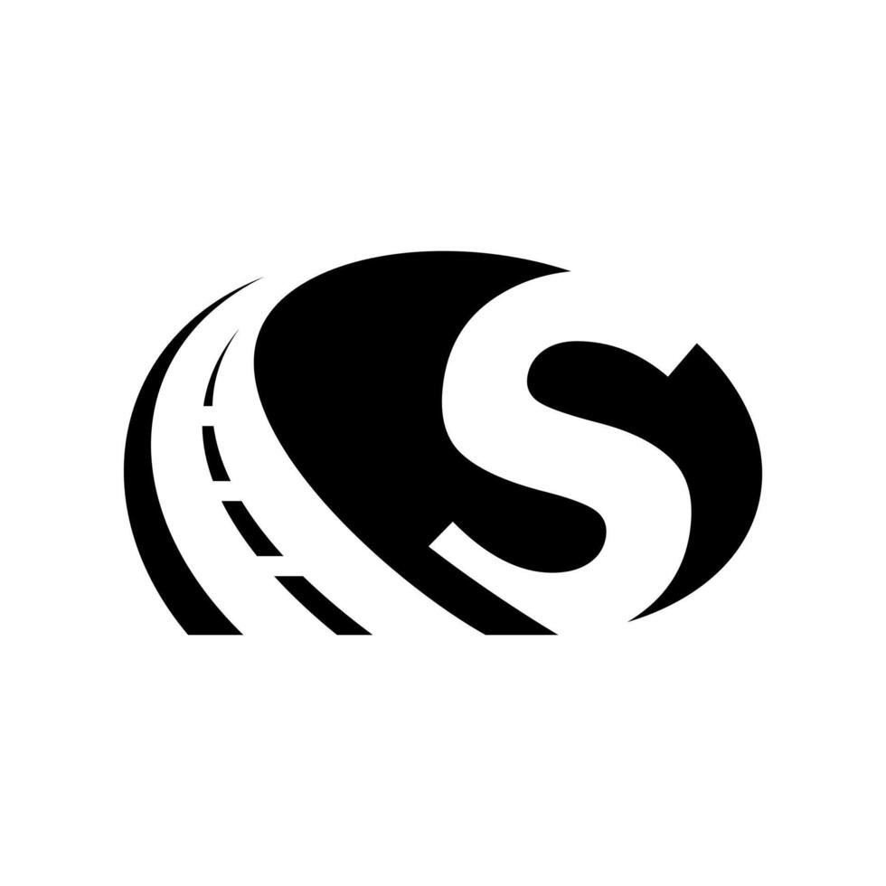 Modern Initial S Road Logo vector