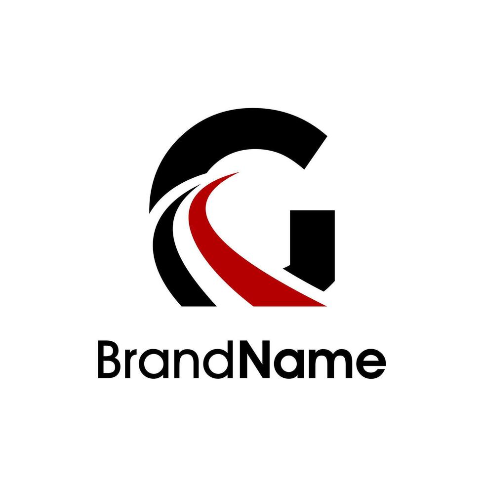Simple Initial G Road Logo vector