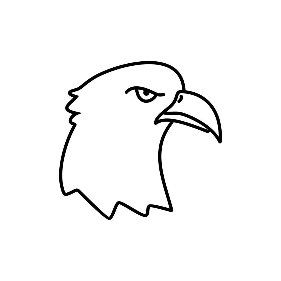 Eagle head icon, fa, icon in outline style isolated on white background. Perfect for websites, printing, etc. vector