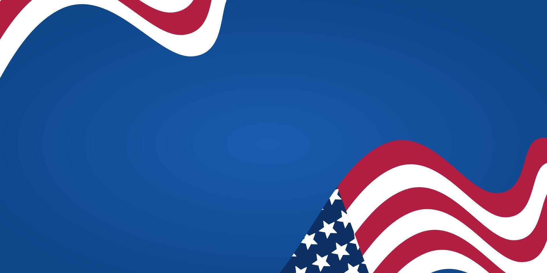 Happy Labor Day Template American National Holiday Illustration with US Flag Ornament, Design for Banner, Greeting Card, Invitation, Social Media, Web. vector