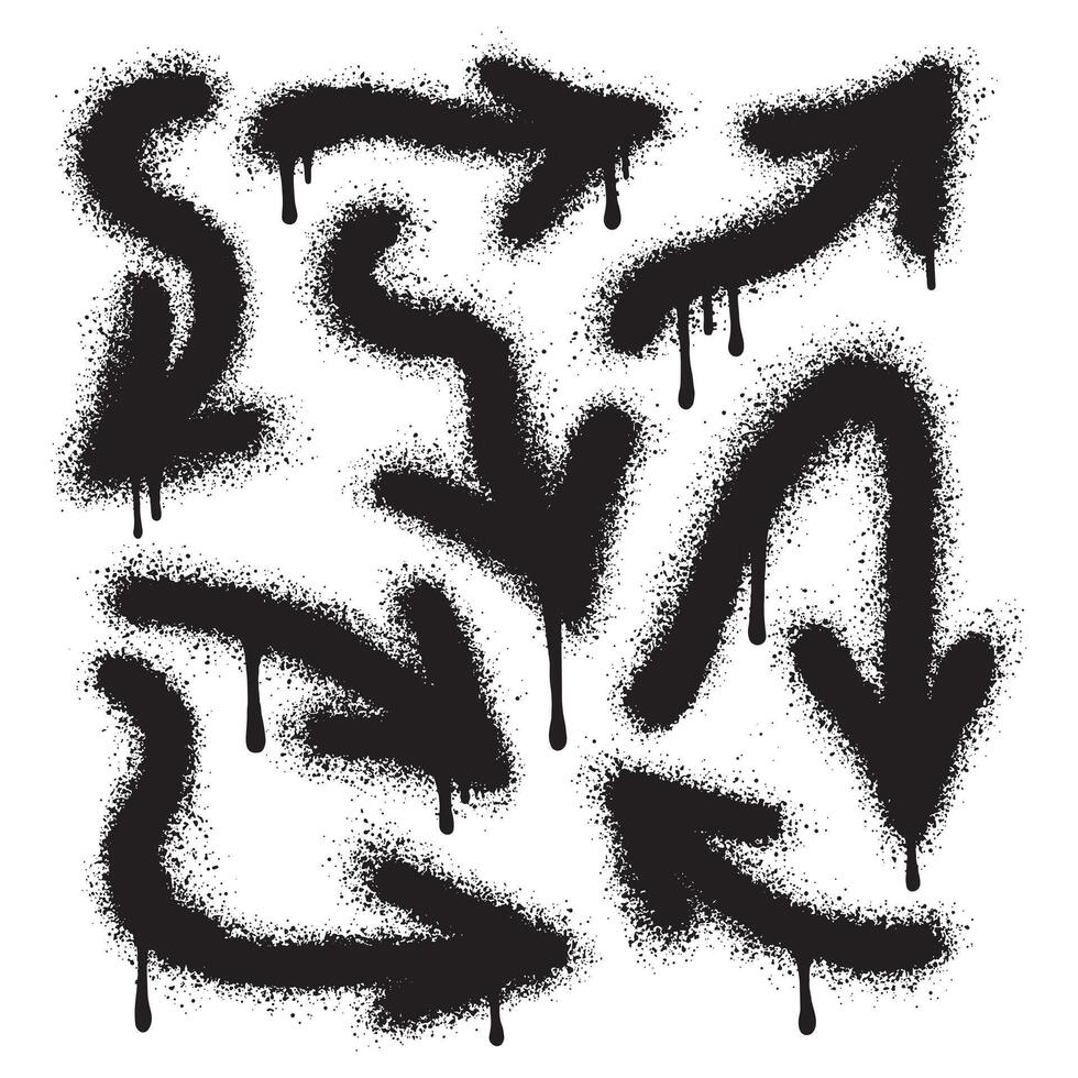 Spray Painted Graffiti arrow Sprayed isolated with a white background. vector