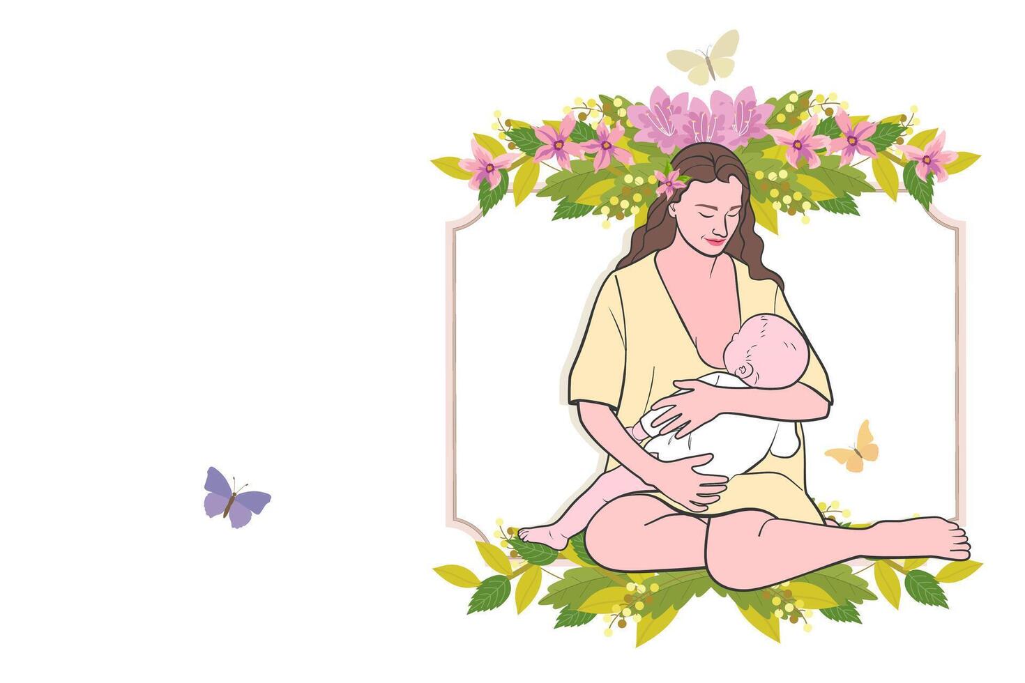 Hand drawn breastmilk illustration. vector