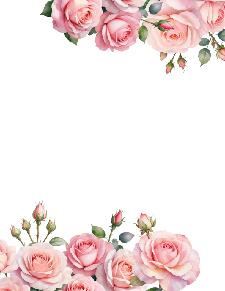 Flower rose border background png