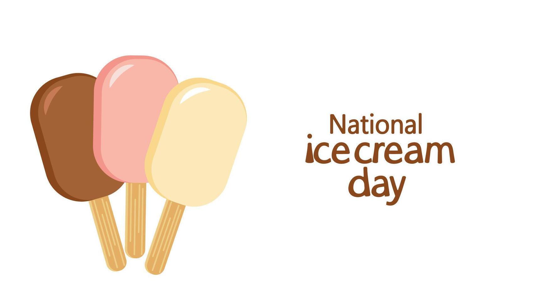 National ice cream day. Template for background, banner, card, poster. vector