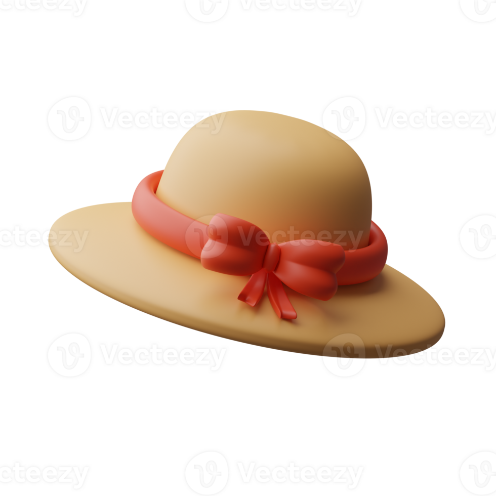 Beach cap 3d illustration png