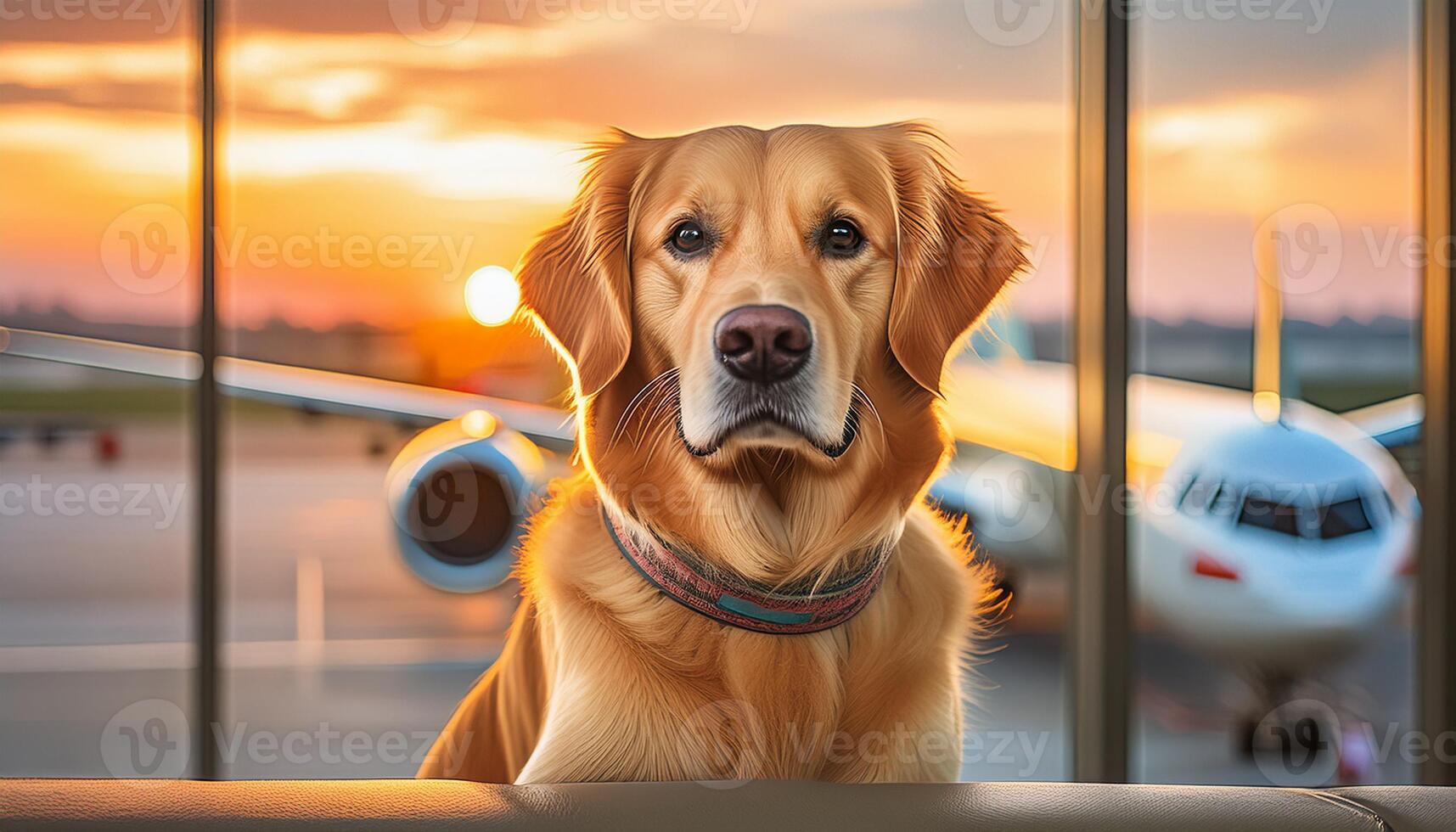dog at the airport photo