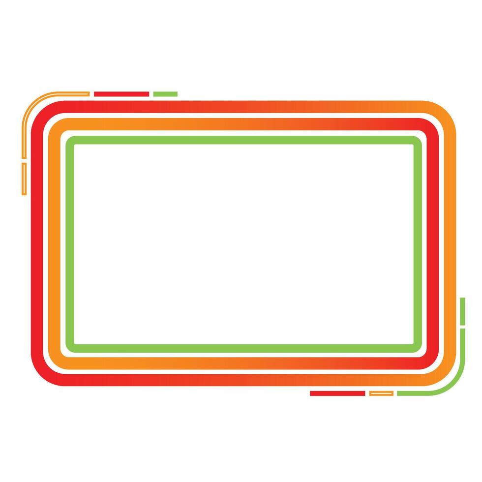Abstract square element neon frame Y2K vector