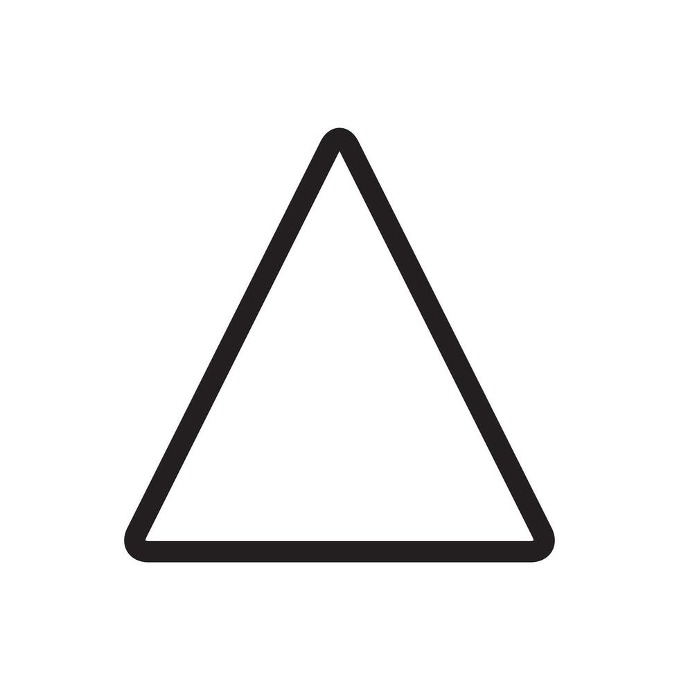 triangle icon on a white background vector