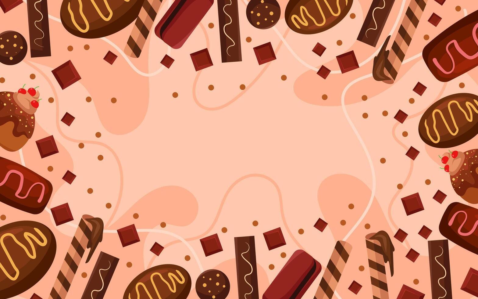 World Chocolate Day Background vector