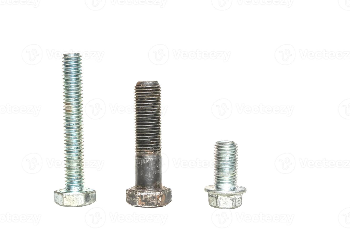 Hex bolt isolated on a white background. photo