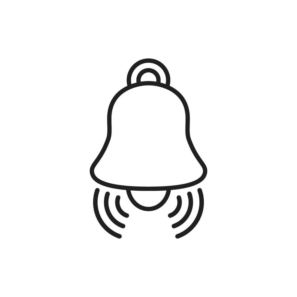 Notification bell icon in flat style. Incoming inbox message illustration on isolated background. Ringing bell sign business concept. vector