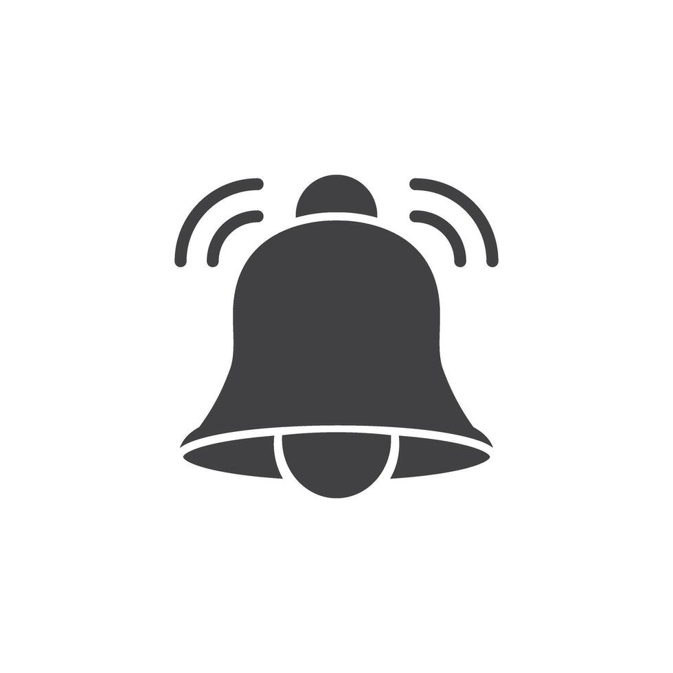 Notification bell icon in flat style. Incoming inbox message illustration on isolated background. Ringing bell sign business concept. vector