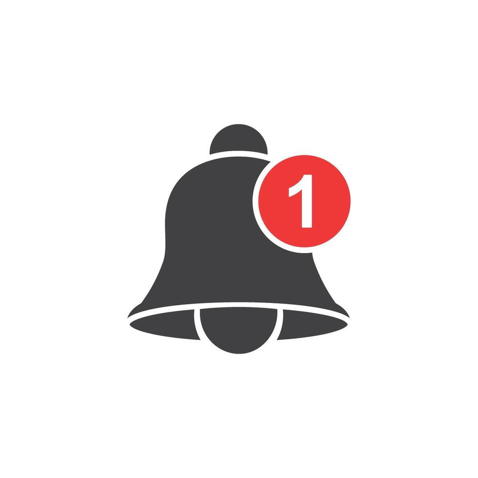Notification bell icon in flat style. Incoming inbox message illustration on isolated background. Ringing bell sign business concept. vector
