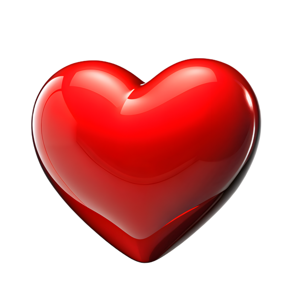 Shiny 3D Red Heart Symbol png
