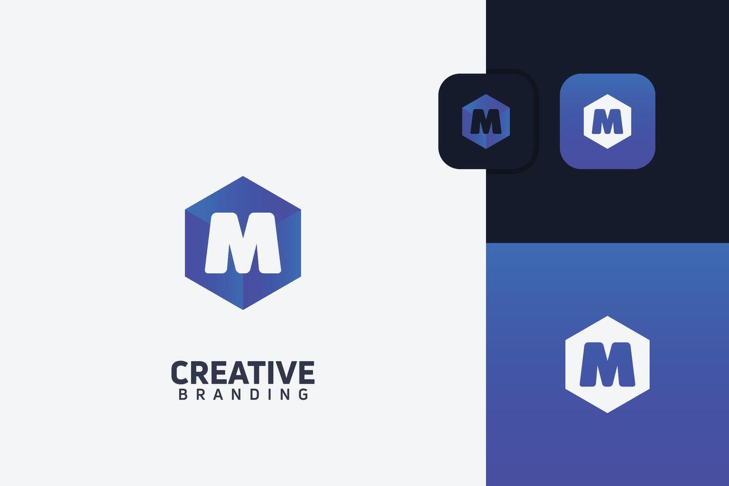 M Letter Trademark Brand Logo vector