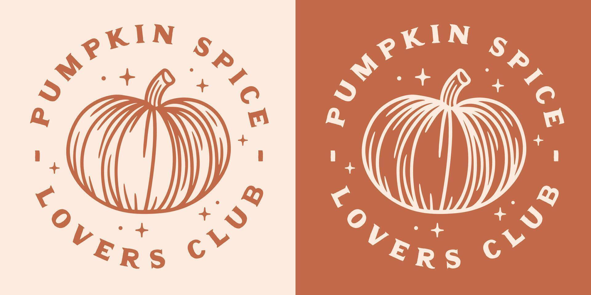 Pumpkin spice lovers club quotes round badge sticker girly witchy autumn fall season aesthetic gifts shirt design printable decor cut file vector