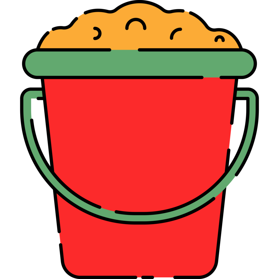 Cute Sand Bucket for Kids Isolated Transparent Background png