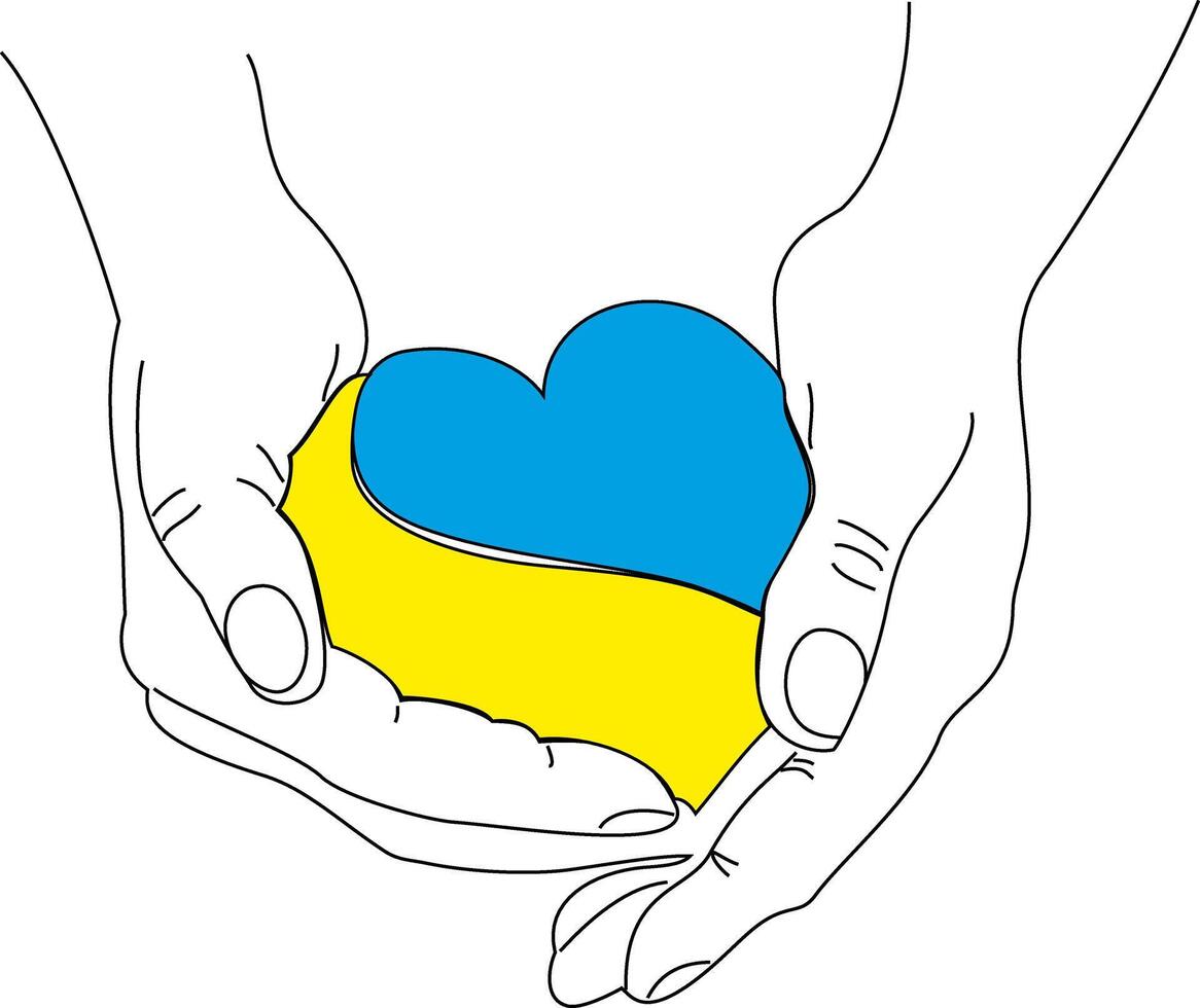 Heart in hand. Love of country. Love vector