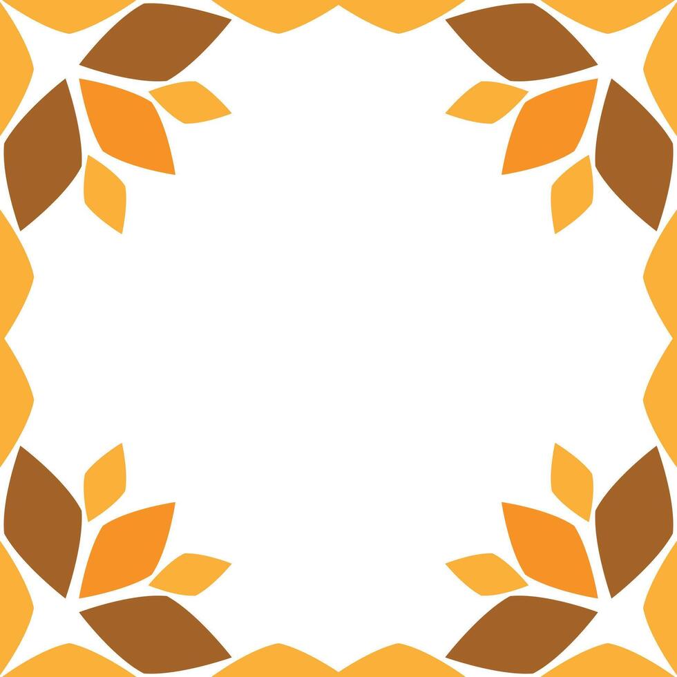 floral frame ornament design on white background vector